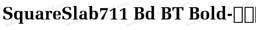 SquareSlab711 Bd BT Bold字体转换